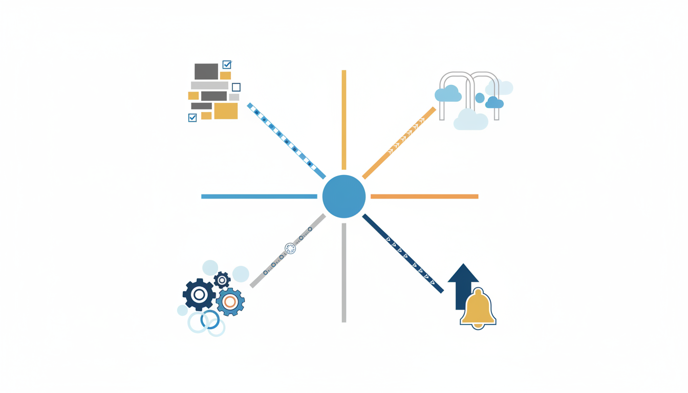 Account Engagementの料金を、ライセンス、Salesforce連携、運用体制、営業連携で整理した図
