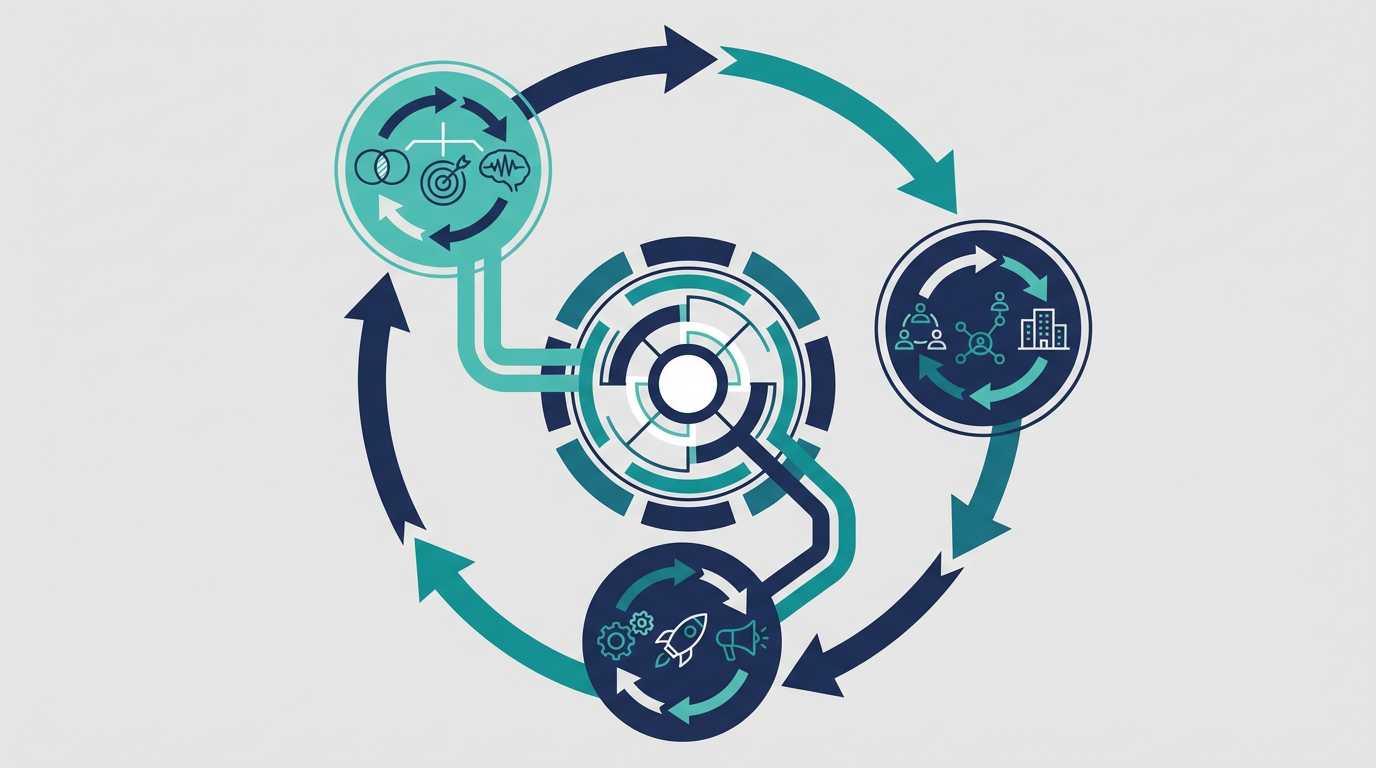 アカウントプランAIが顧客理解、関係者、打ち手を更新する流れを示した図