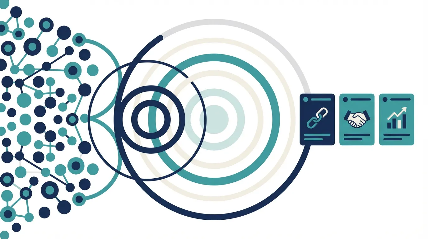 Affinity CRMを、relationship intelligence、自動活動取得、private capital特化の3軸で整理した図