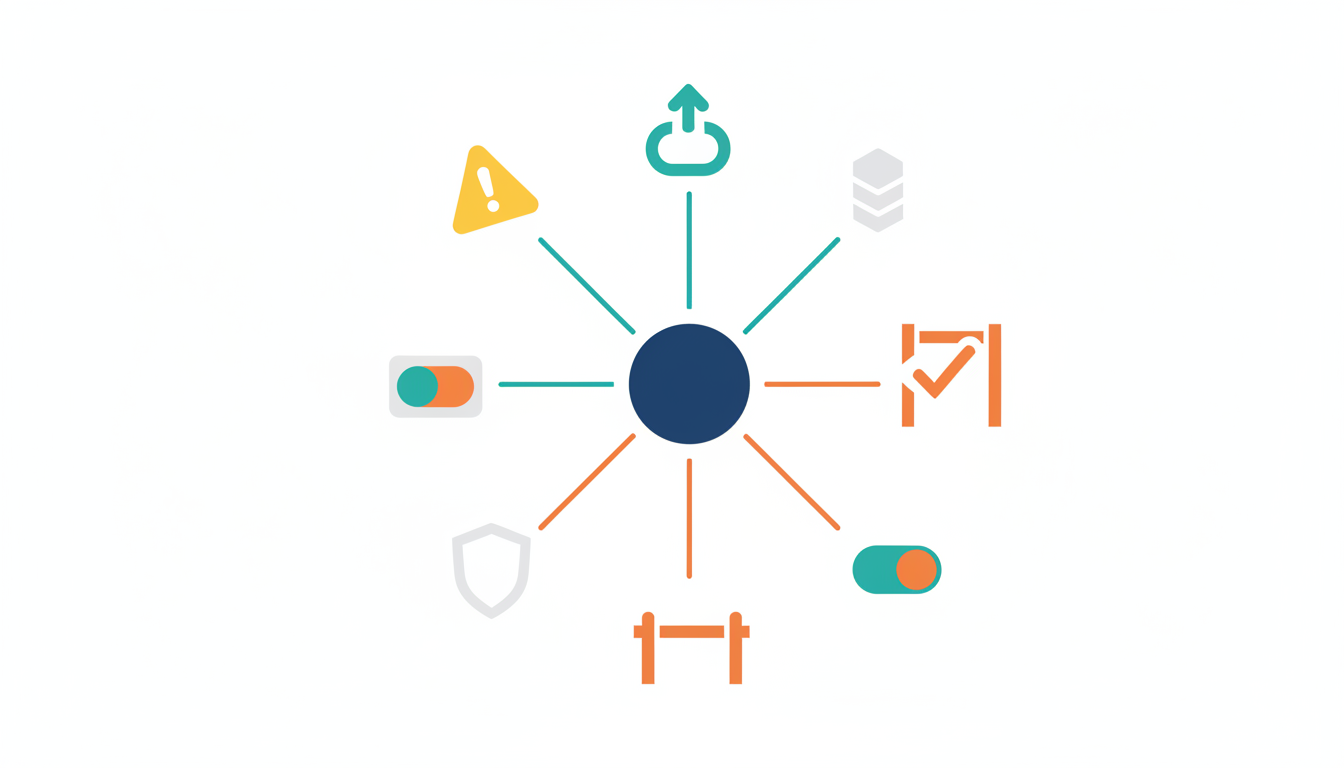 AIエージェントの例外処理を、再試行、手動確認、停止、隔離で整理した図