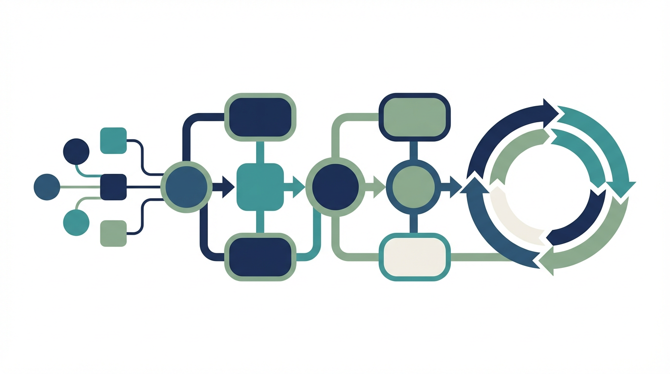 AI BPO導入ロードマップ｜業務選定から運用定着までの進め方 の判断軸を整理した図