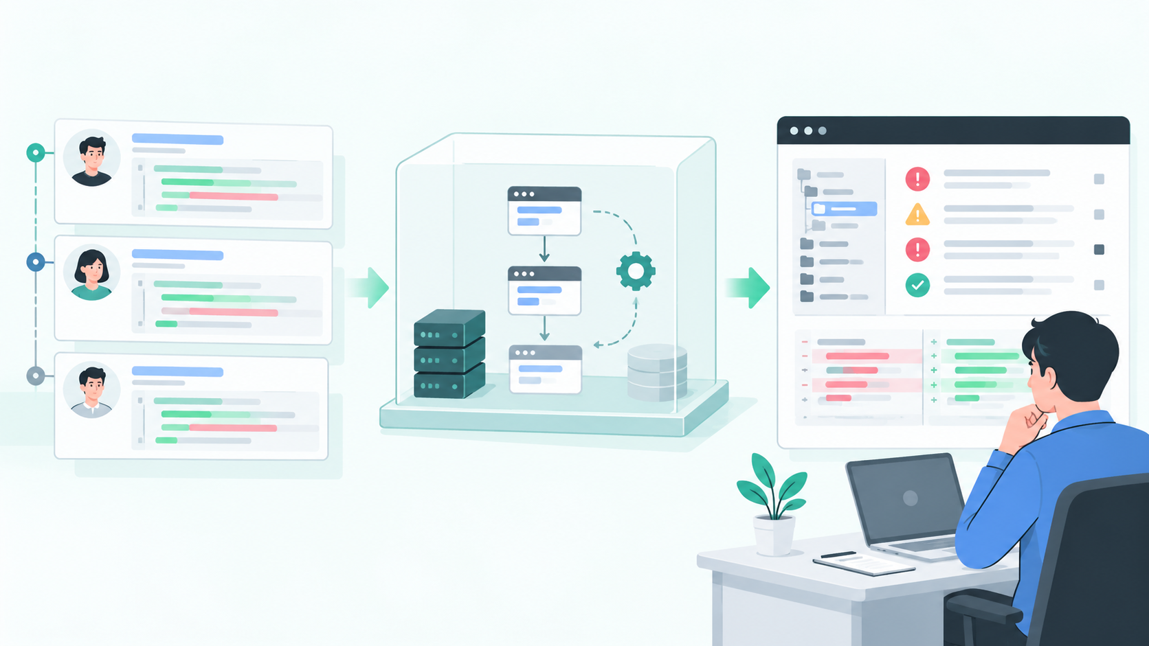 Claude Security・Codex Security・GitHub Code Security比較｜脆弱性の検証と修正で選ぶを業務利用で選ぶ際の比較イメージ