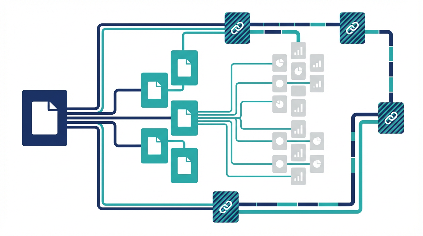 query family設計を、親記事、support、proof、bridgeの4役割で整理した図