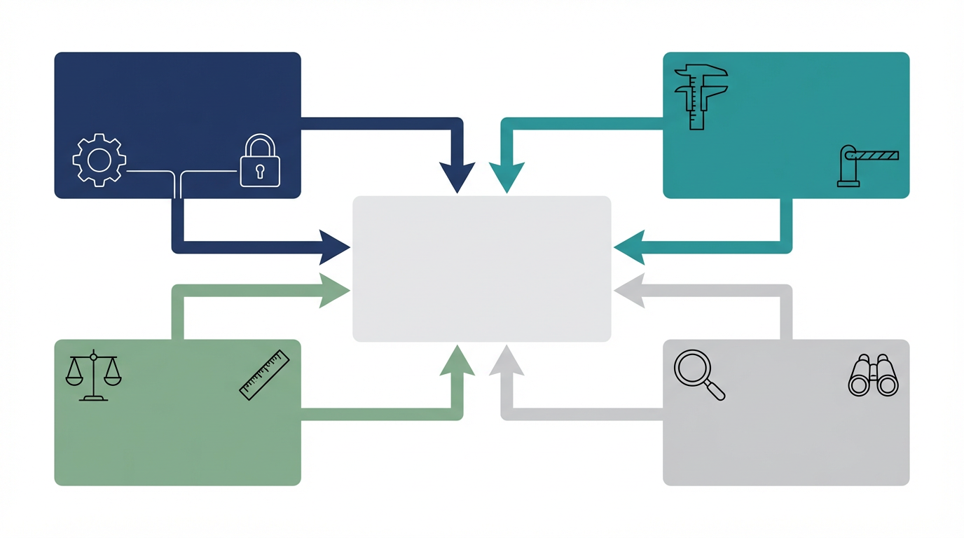 LLMOで引用されやすい一次情報を、運用条件、制約、比較基準、実観察の4要素で整理した図