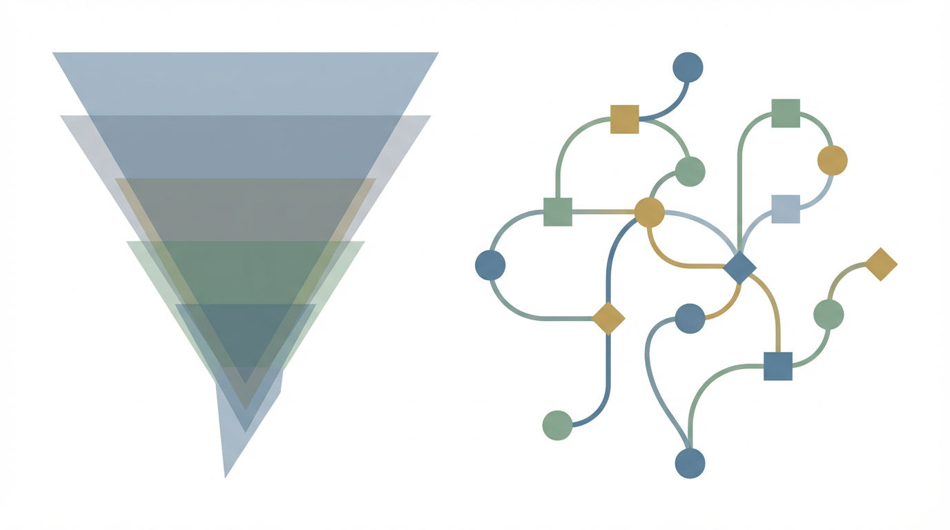 カスタマージャーニーとファネルの違いとは？購買プロセスを設計で使い分ける方法