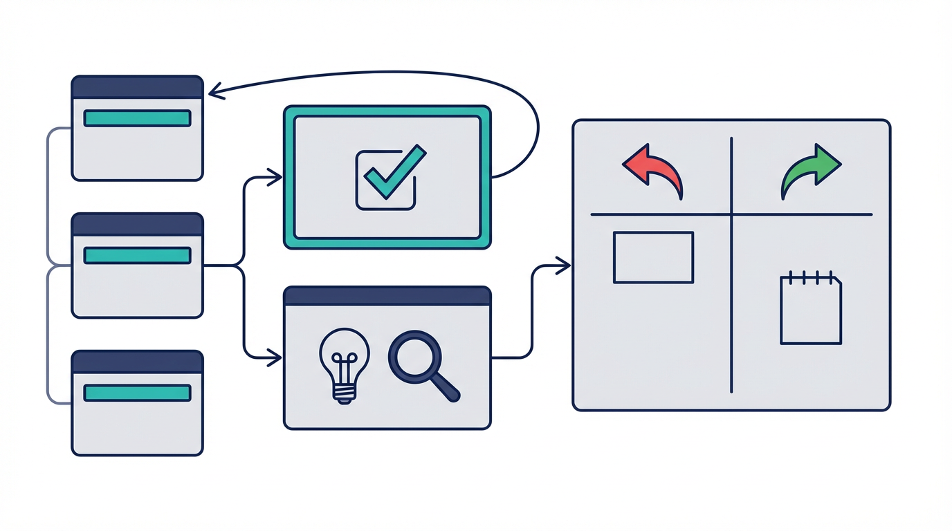 営業日報レビューAIが入力チェック、示唆抽出、差し戻しの3段階で日報を改善する流れを示した図