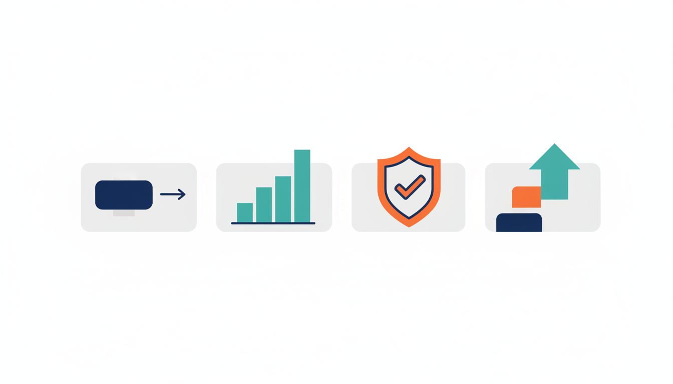 無料で使えるメール配信ツール比較で、送信上限、登録上限、認証、有料移行の4論点を整理した図
