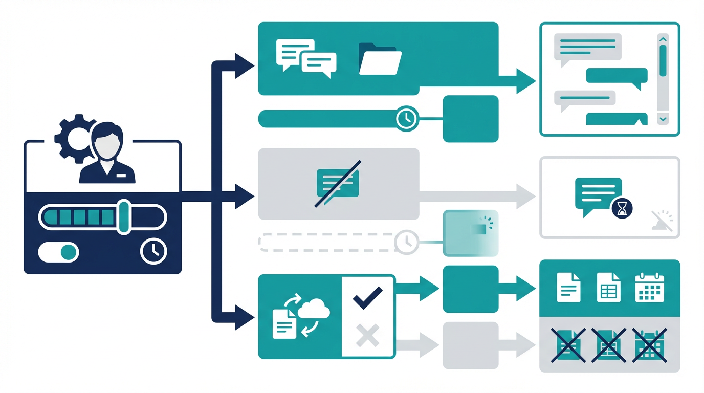 Gemini Apps Activity の設定を、管理者の保持期間設定、履歴オフ時の一時保持、Workspace 連携の可否の3層で整理した図