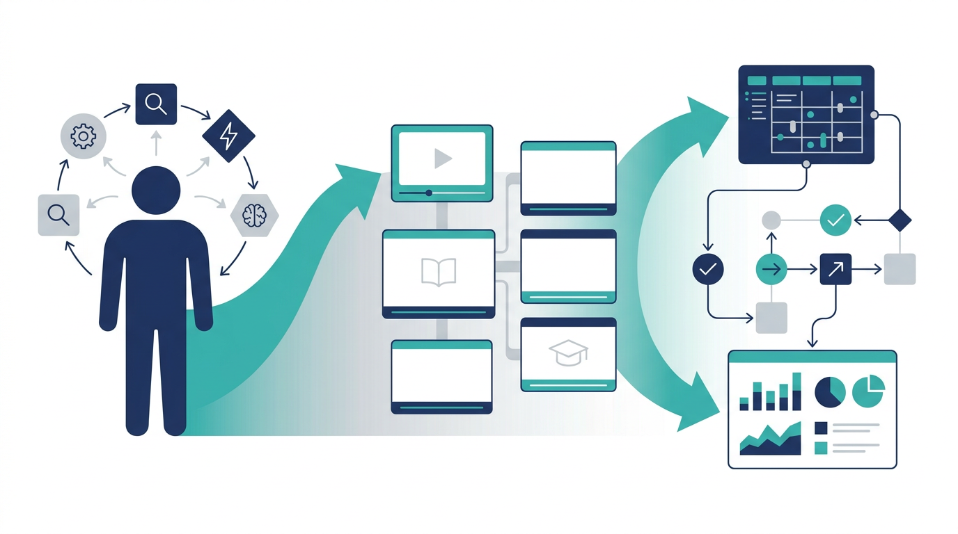 Google AI プロフェッショナル認定証と営業・マーケ組織の業務データ基盤の関係を整理した図