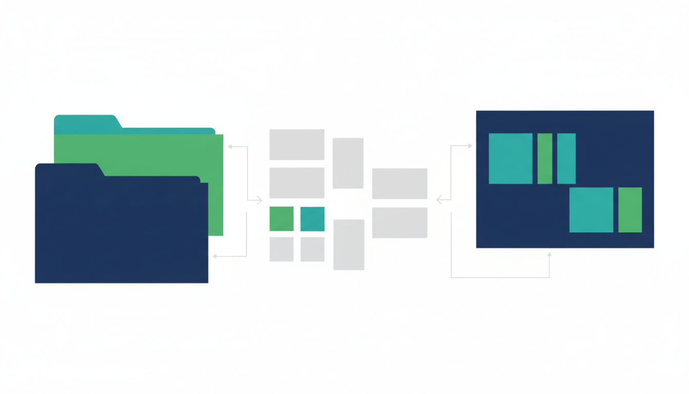 Google Driveで、顧客フォルダ、提案書、議事録、最新資料の置き場を整理した構成図