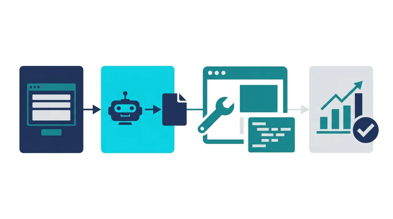 WebMCP、Modern Web Guidance、Chrome DevTools for agentsを、サイト構造、AI操作、ブラウザ検証、CV改善に分けて整理した図