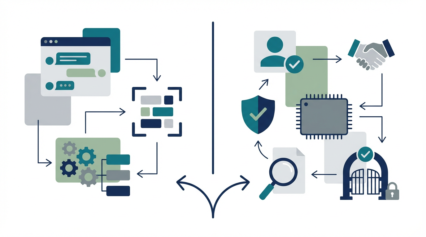 通常のGPT-5.4提供経路と、Trusted Access for Cyber経由のGPT-5.4-Cyber提供経路を分けて整理した図