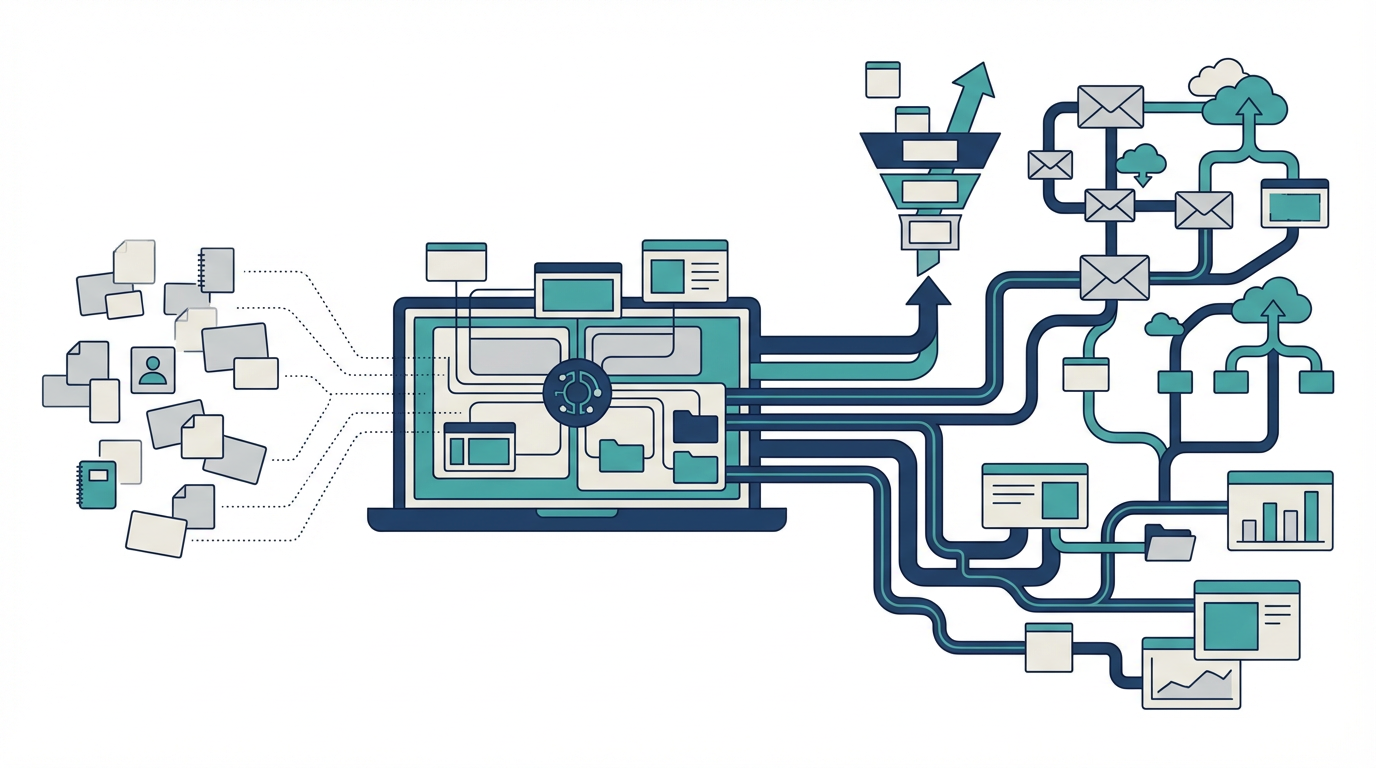中小企業がHubSpotを選ぶ判断を、無料版、Starter、Professional、入力人数、配信対象で整理した図