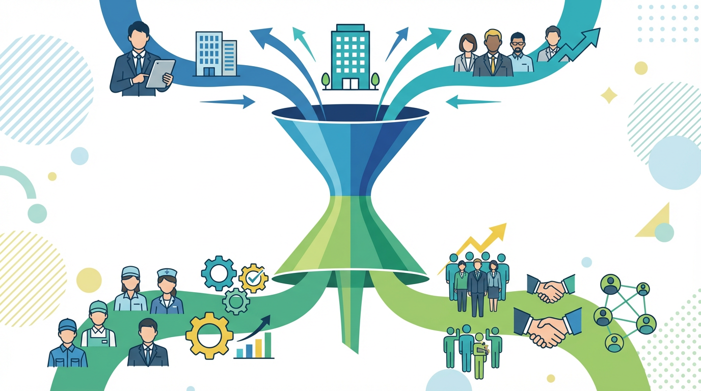 人材派遣営業の「モグラ叩き」から抜け出す方法——スタッフフォローと企業提案を一体化させる「ダブルファネル」の実践