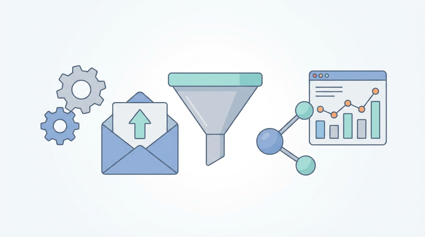 配信代行、メールマーケティング代行、MA運用代行の違いを整理した図