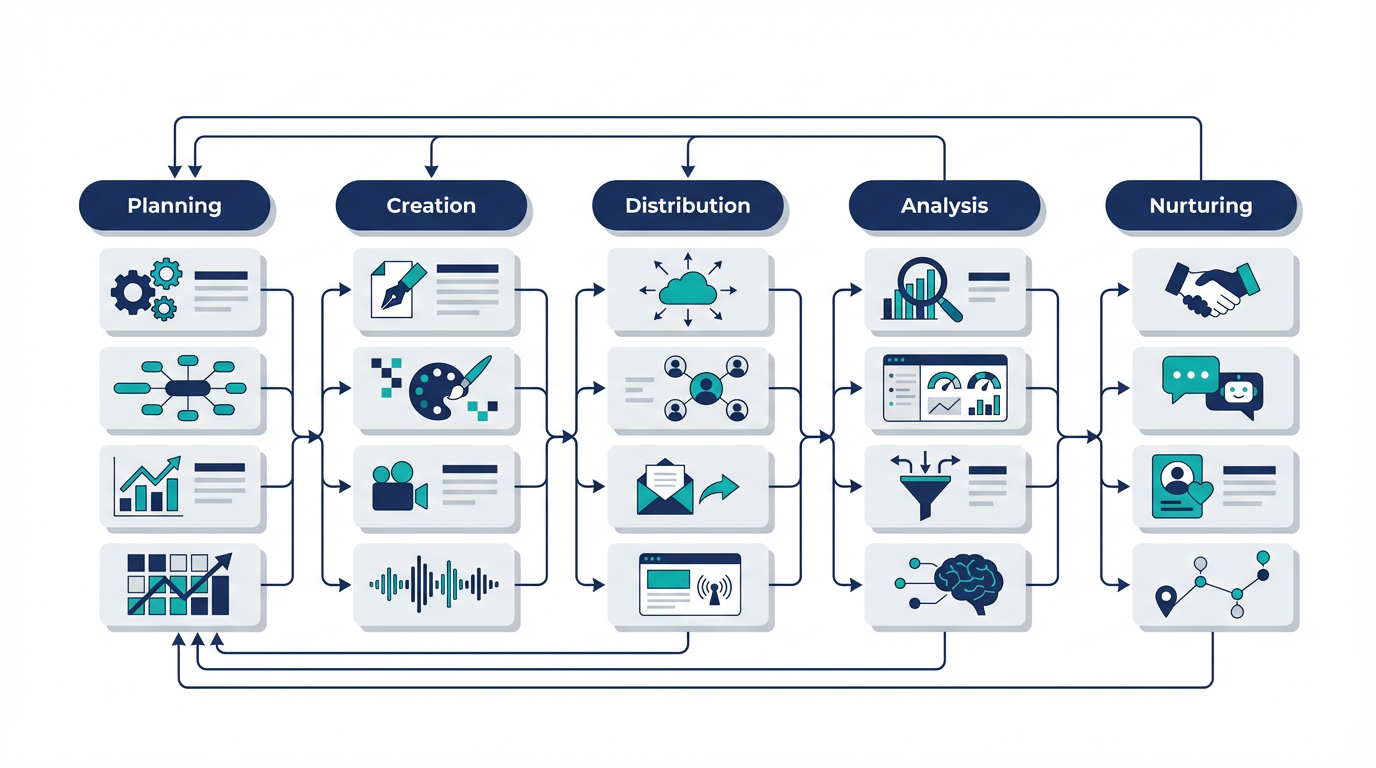 マーケティングAIツール比較で、用途別に主要タイプを整理した図