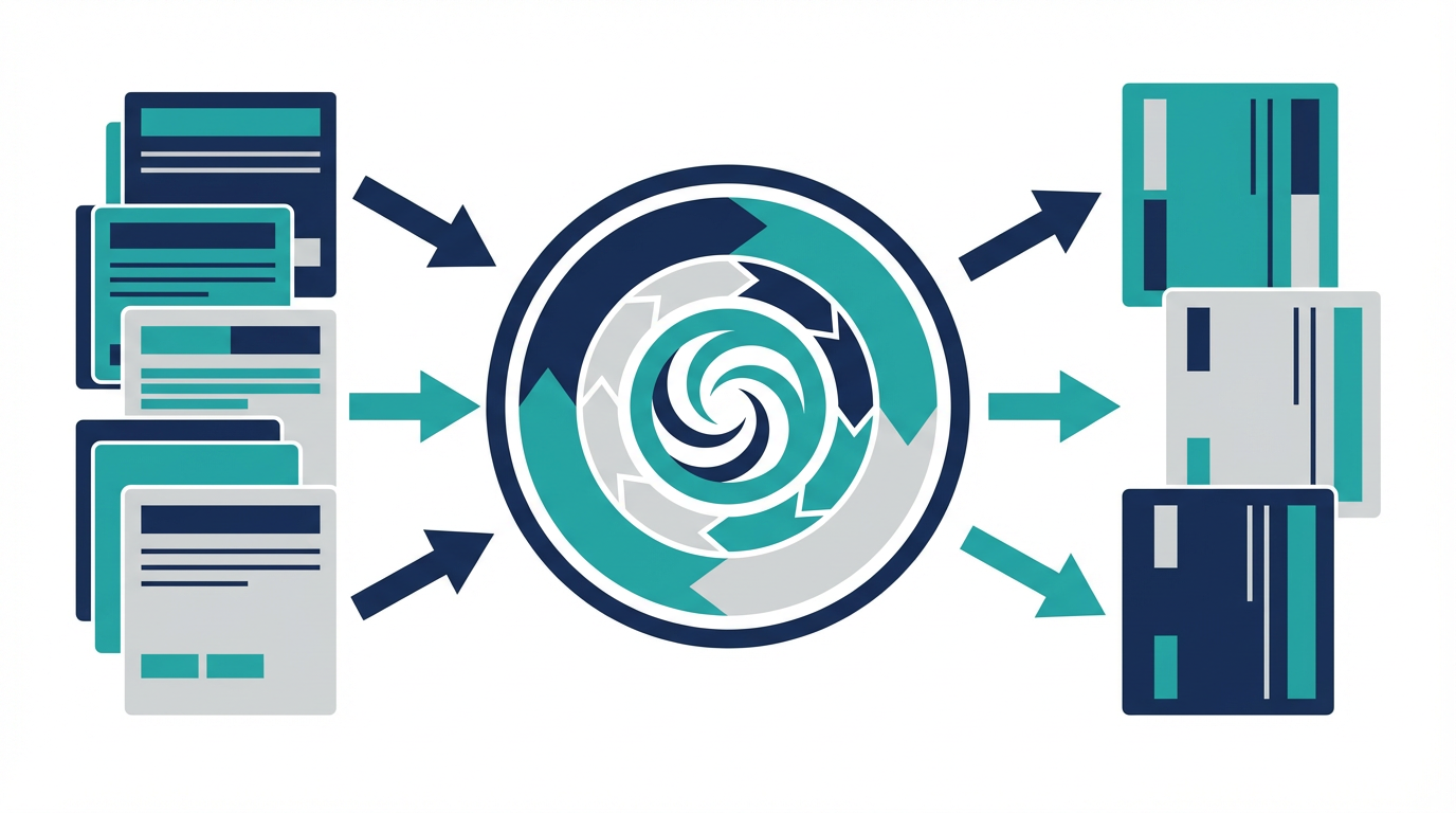 マーケ予算配分を、媒体別シグナル、再配分候補、商談接続の3層で整理した図