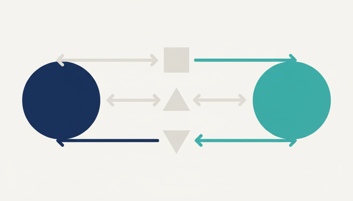 MarketoとAccount Engagementを、基盤主従、営業連携、運用複雑性の3軸で比較した図