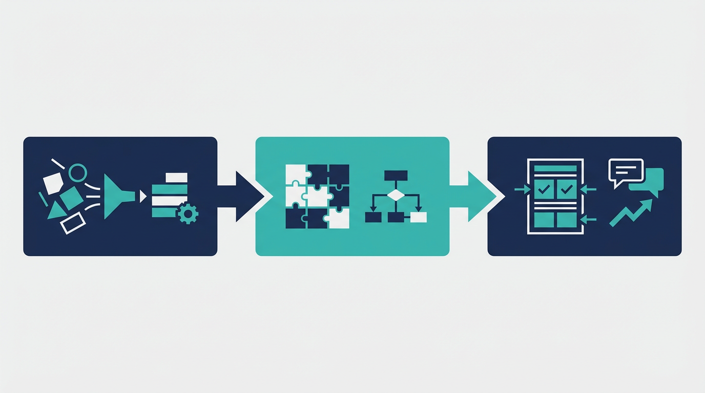提案書AIが素材収集から構成案作成、レビューまで支える流れを示した図