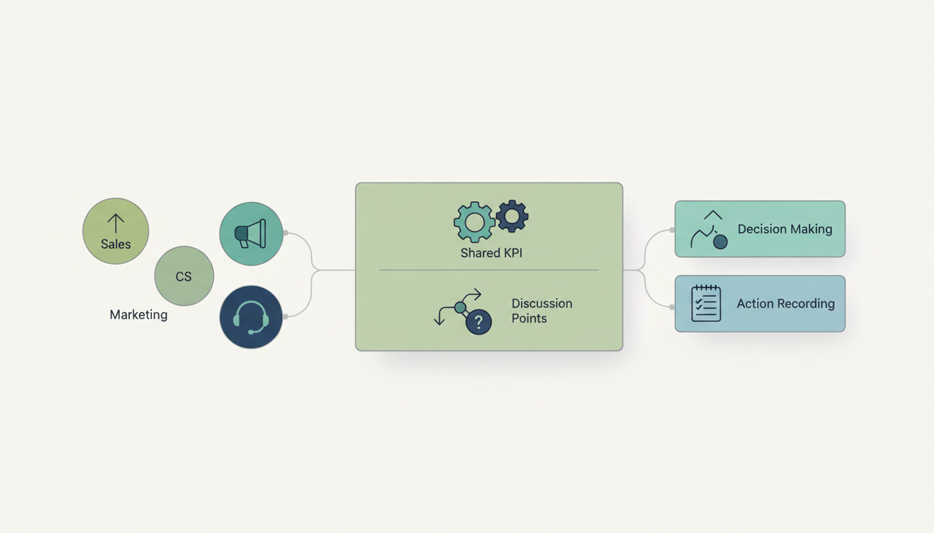 RevOps会議のアジェンダとは？営業・マーケ・CSが同じ数字で話す進め方