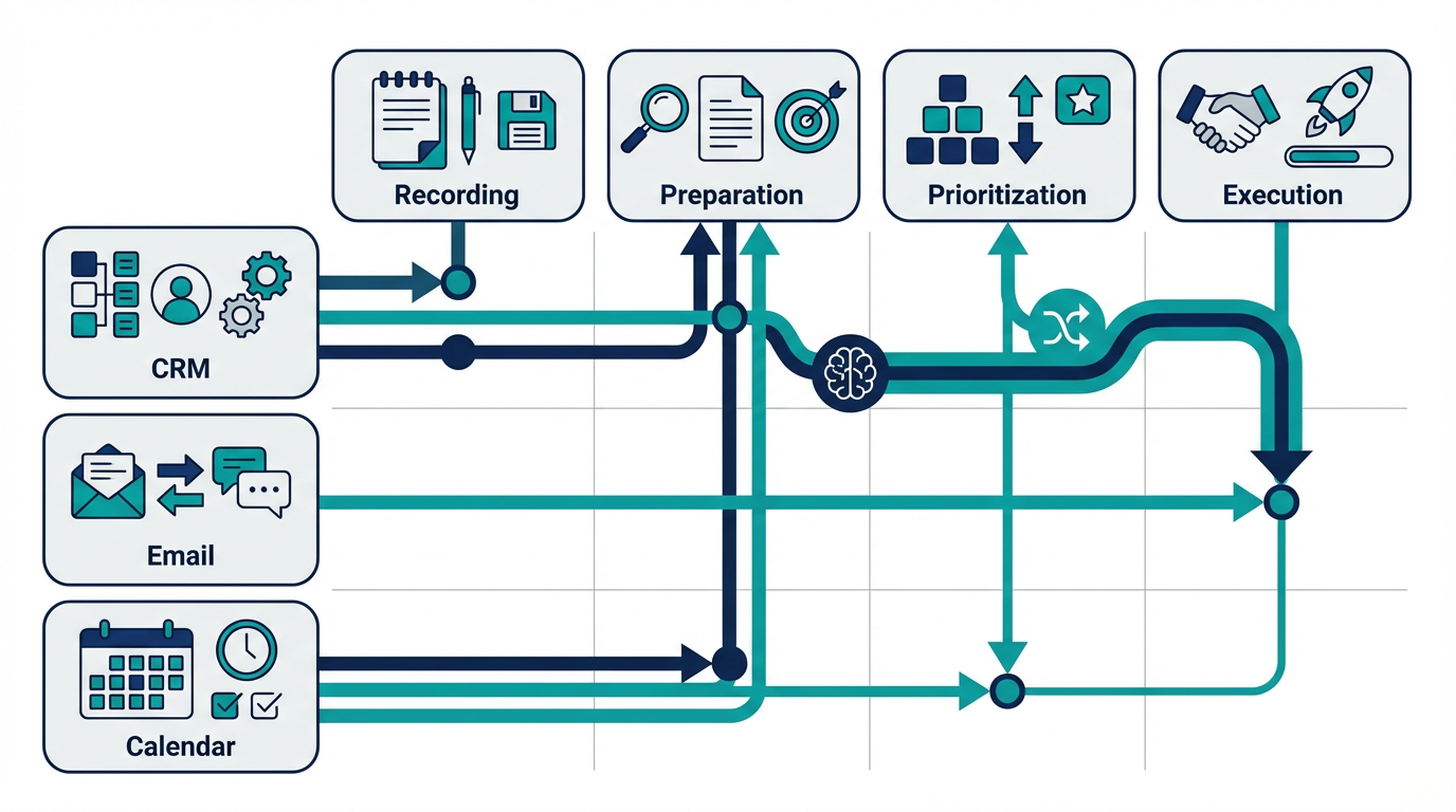 営業AIエージェント比較で、既存環境と強化領域ごとに主要タイプを整理した図