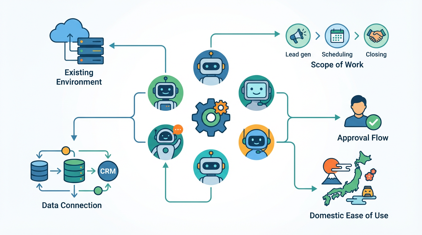 営業AIエージェント比較｜主要8タイプの違いと失敗しない選び方【2026年版】