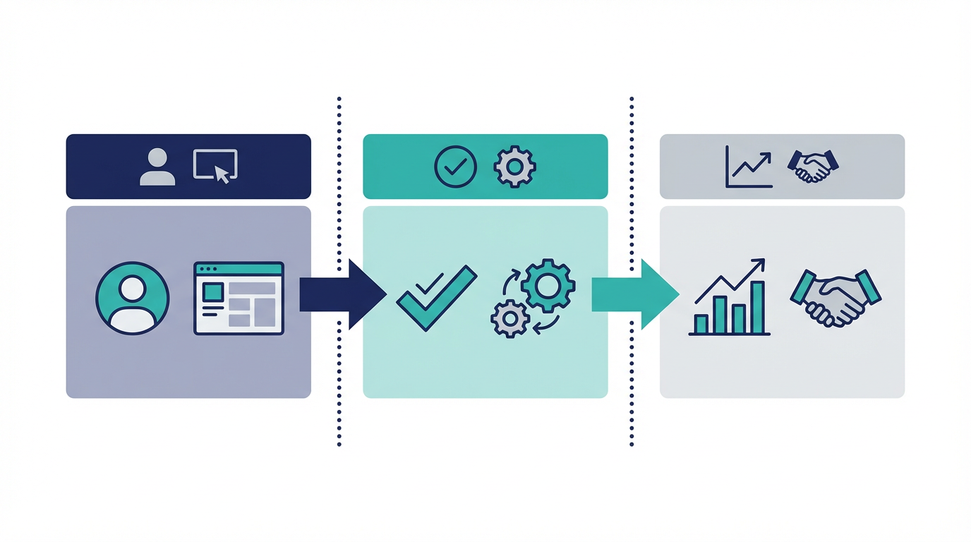 営業AIエージェント KPIを、利用定着と商談接続の観点で整理した図