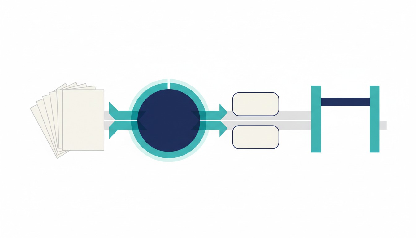 営業RFP対応AIが提案依頼書を要件、証拠、回答初稿へ整理する流れを示した図