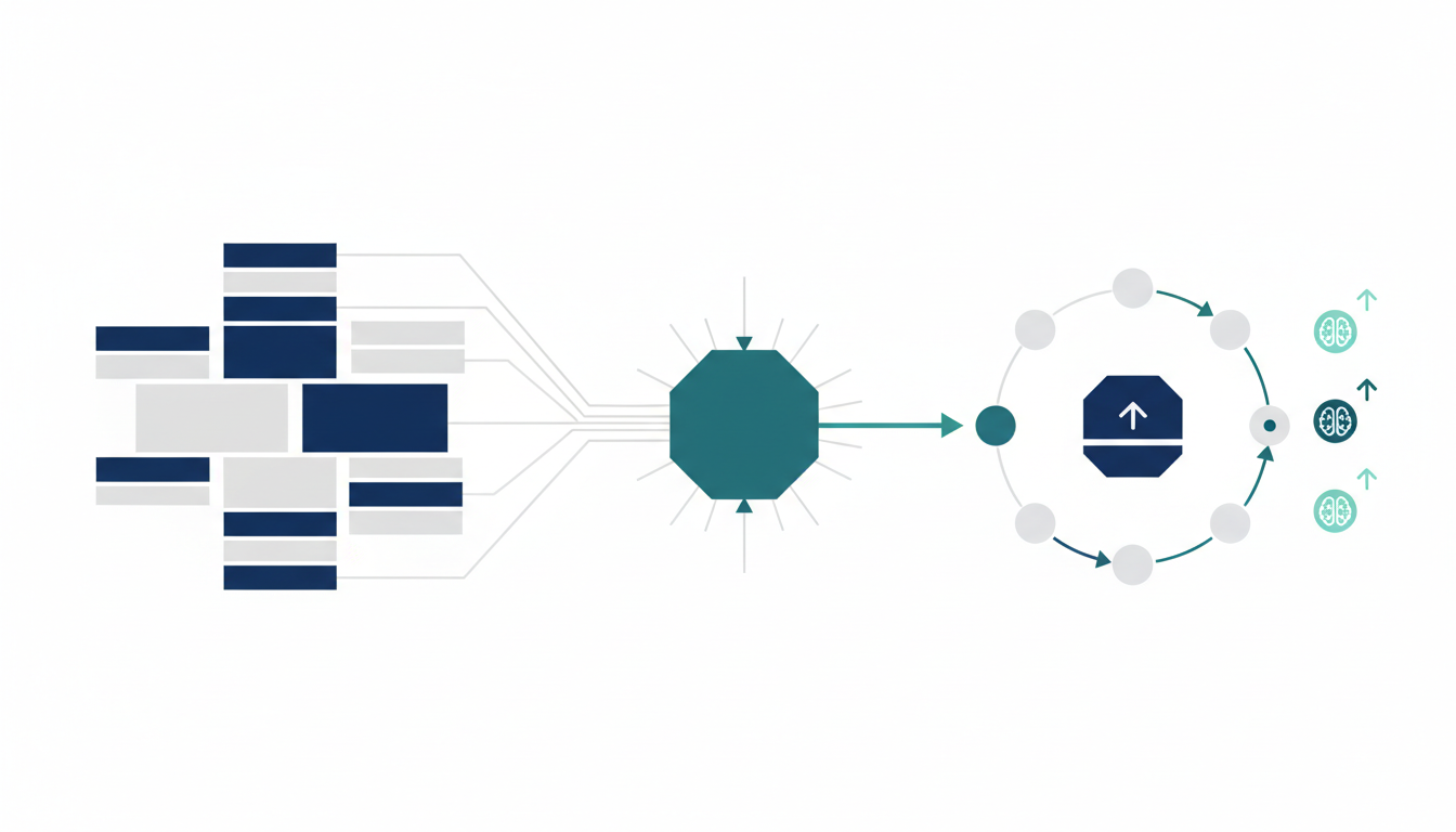 Salesforce AIを、既存基盤、統制、AI支援工程の3軸で整理した図