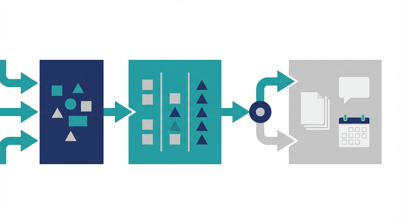 SDR AIを、初回接触、追客、営業受け渡しの3領域で整理した図