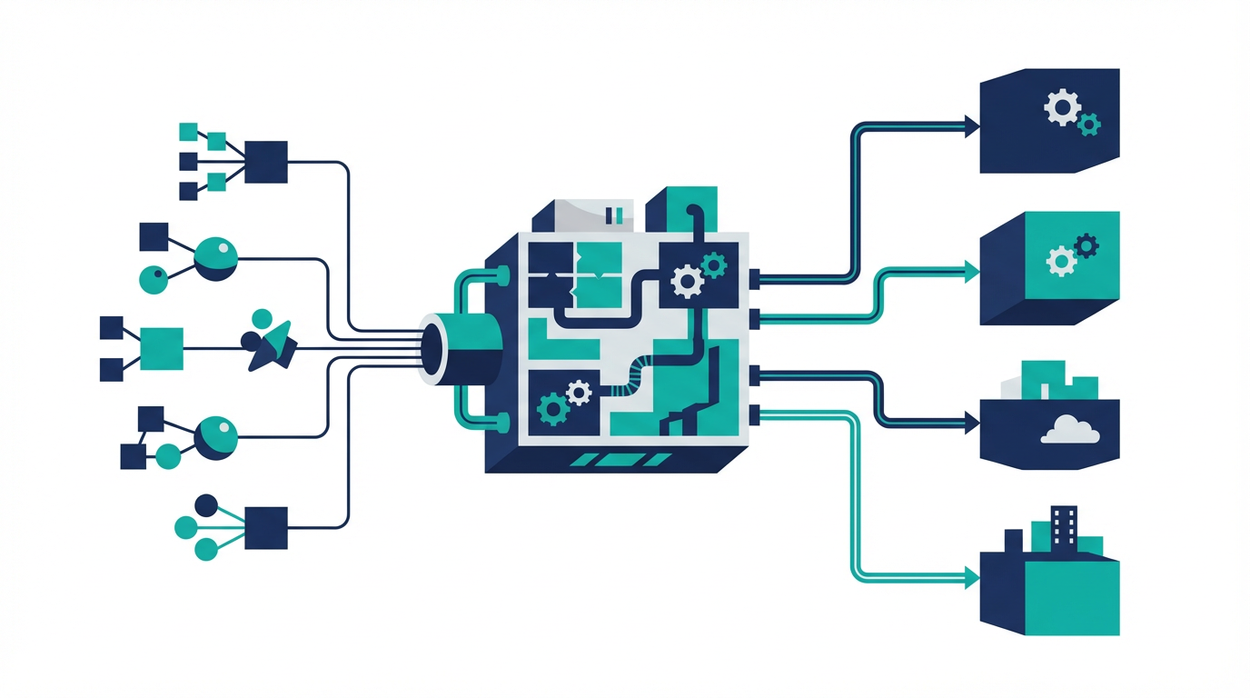 シャドーAI対策を、禁止、許可範囲、申請、代替手段、運用レポートで整理した図
