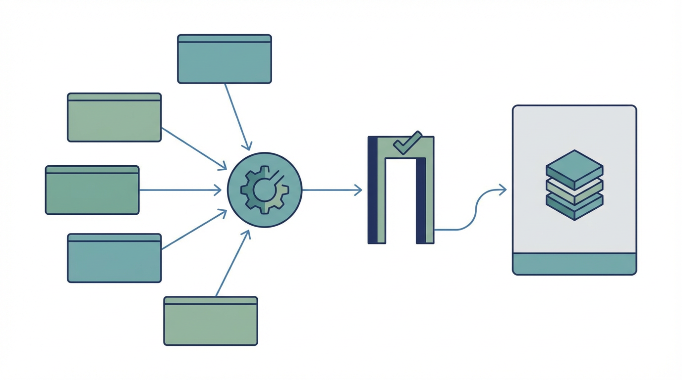SoA導入前に対象業務、SoR、権限、承認、監査ログ、例外処理を確認するチェックリスト図