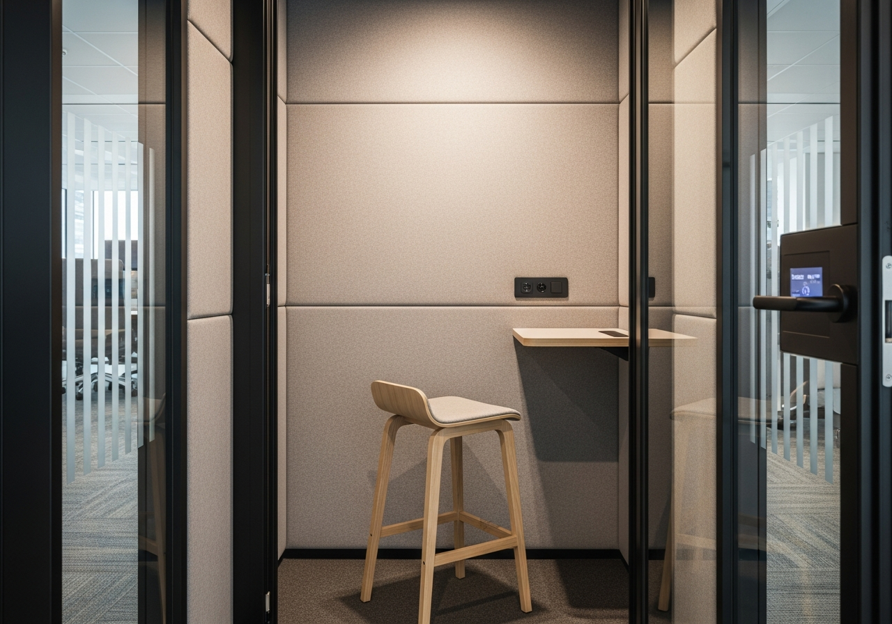 オフィス内のフォンブース