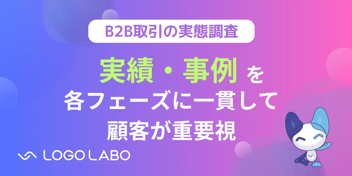【B2B取引の実態調査】フェーズごとに顧客が求める情報は異なるが、実績・事例は一貫して65%以上が重要視。しかし不正確な情報で信頼を損なっているケースも（ロゴラボリサーチ） の図版