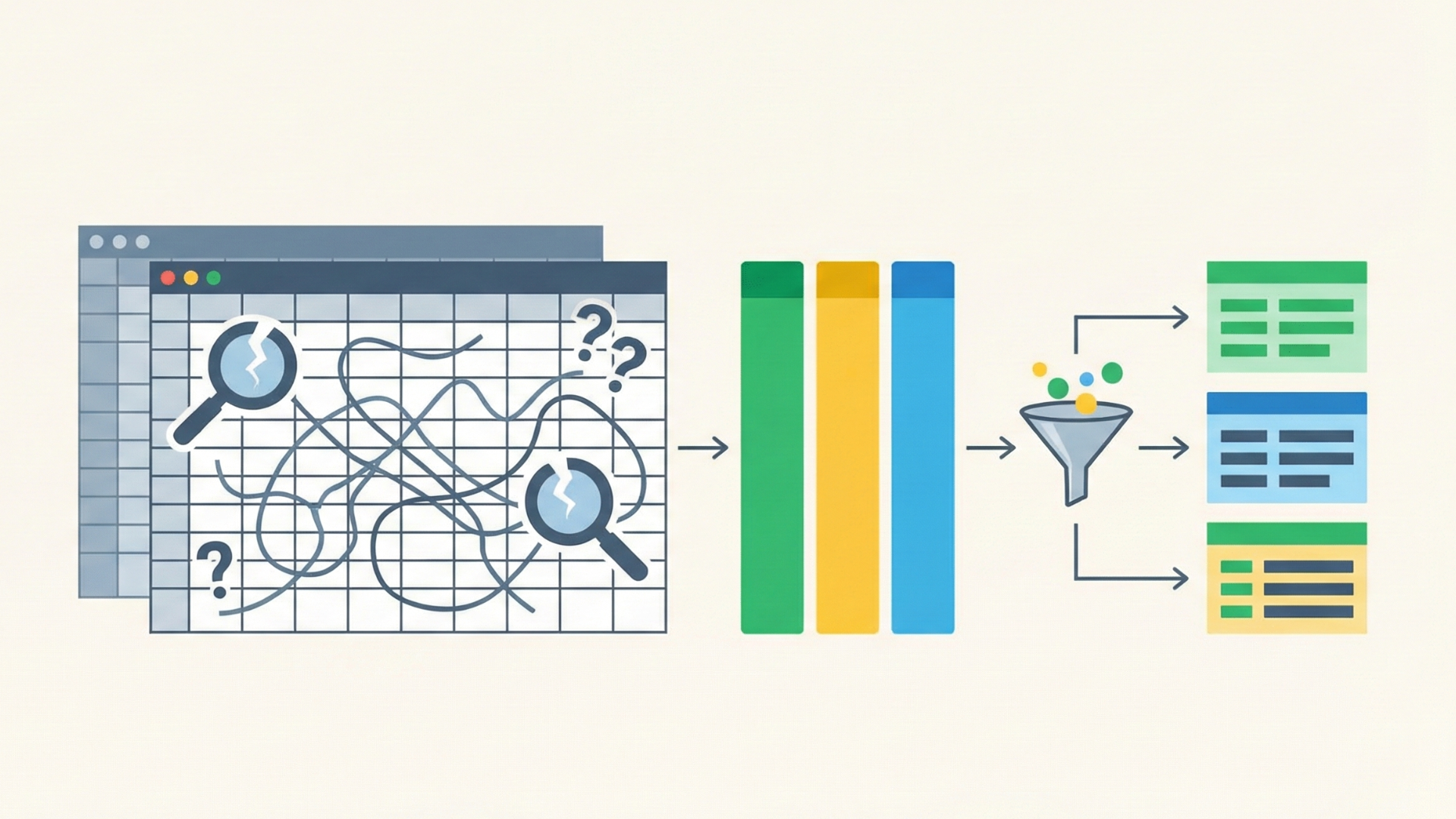 スプレッドシートの検索性が死んだときの対処法｜列設計・フィルタ・正規化で”探せるシート”に戻す