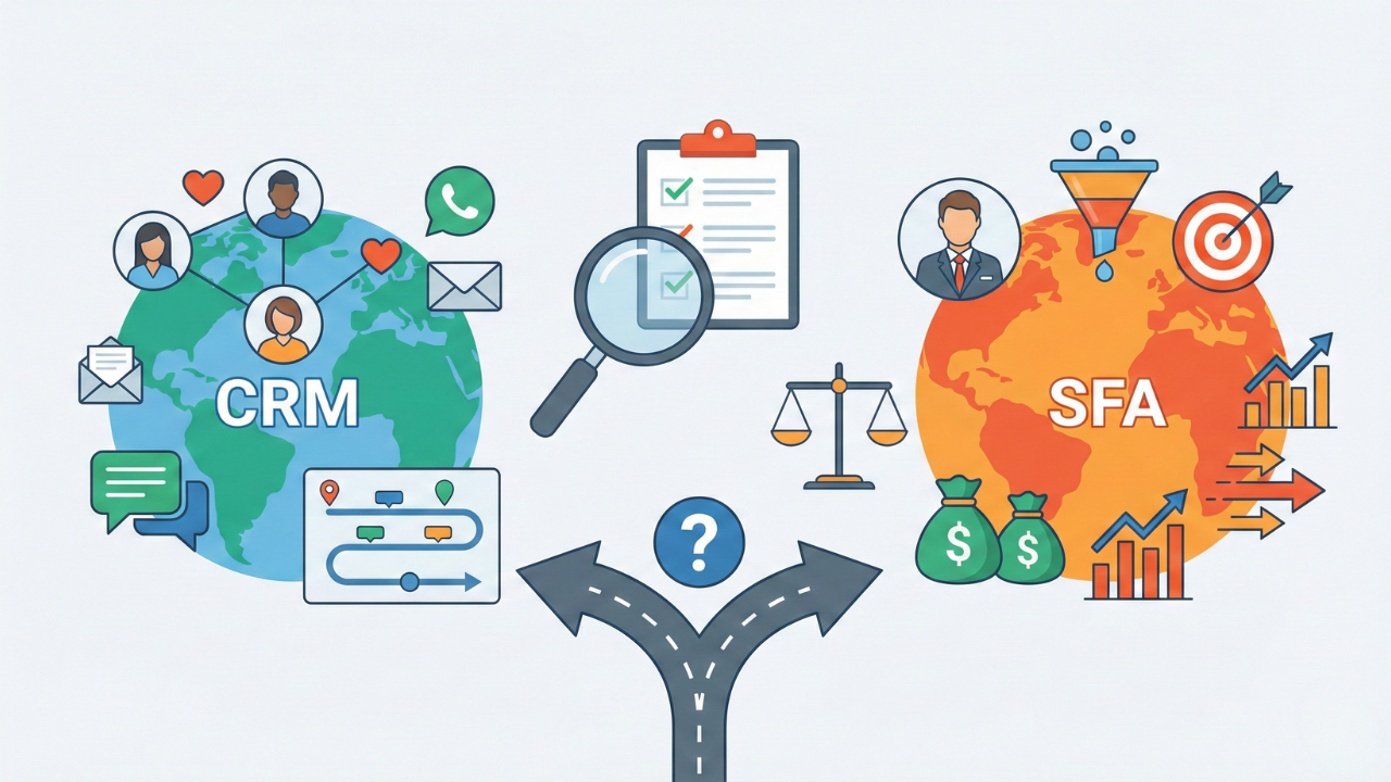 CRMとSFAの違いとは？「結局どっちを入れればいい？」に終止符を打つ完全ガイド