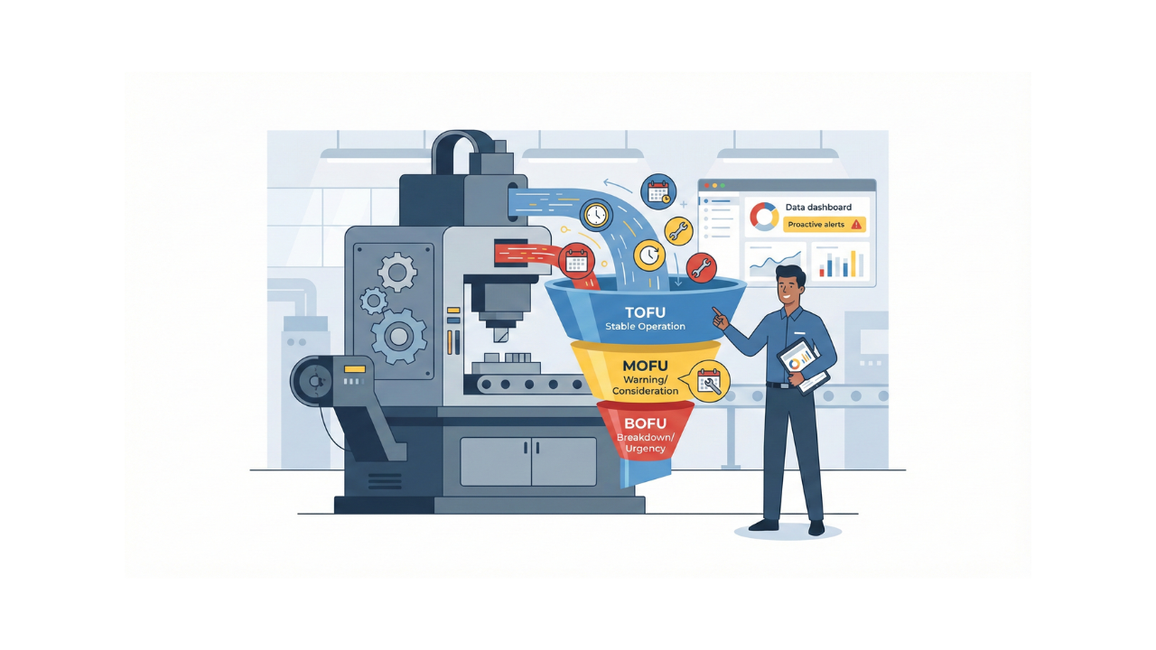 オフィス機器のルート営業を変える「ファネル思考」とは？トナー切れ予知とリース満了対策で売上を最大化する方法