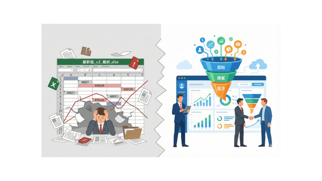 エクセルではファネル管理に限界がある理由と脱エクセルのすすめ