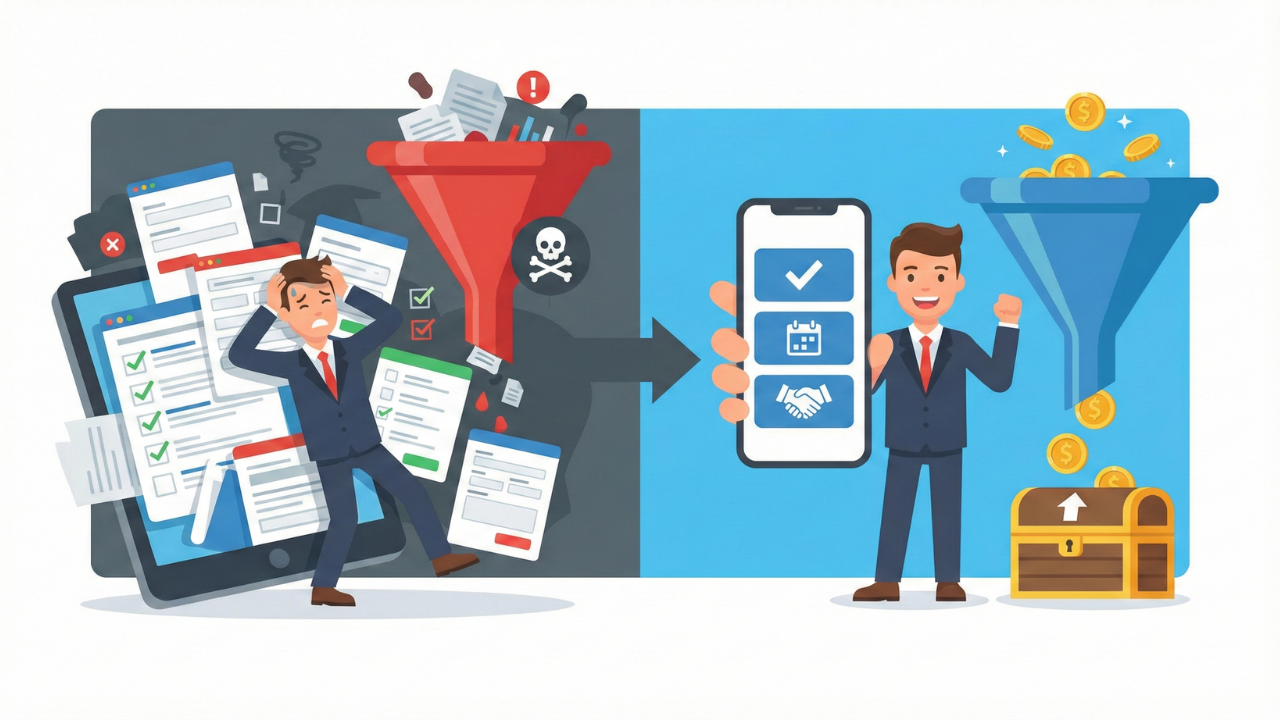 【SFA導入の失敗】ルートセールスの「ファネル」が機能しない最大の理由｜入力項目を減らせば売上は伸びる