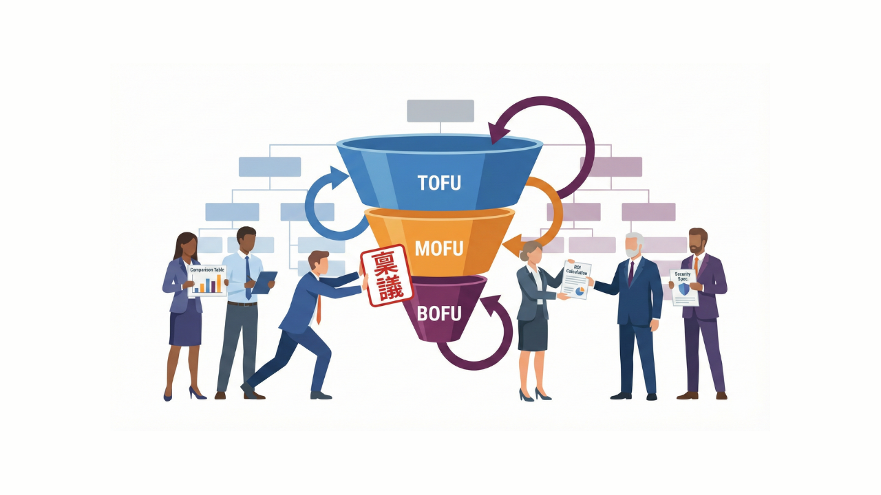 B2Bマーケティングにおける「ファネル」の再構築。稟議と決裁の壁を越える、成果直結型の設計論