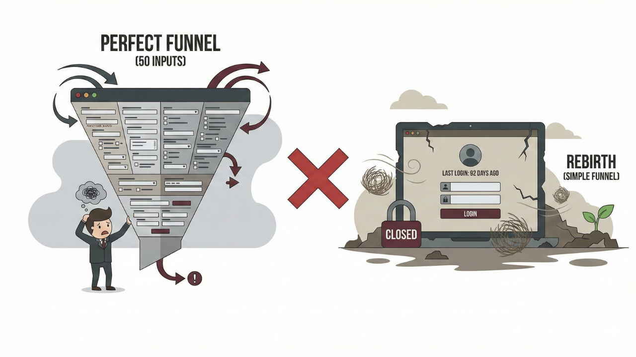 ルート営業のファネル構築が失敗する理由——「入れて満足」が生むデジタルの廃墟と再生への道筋